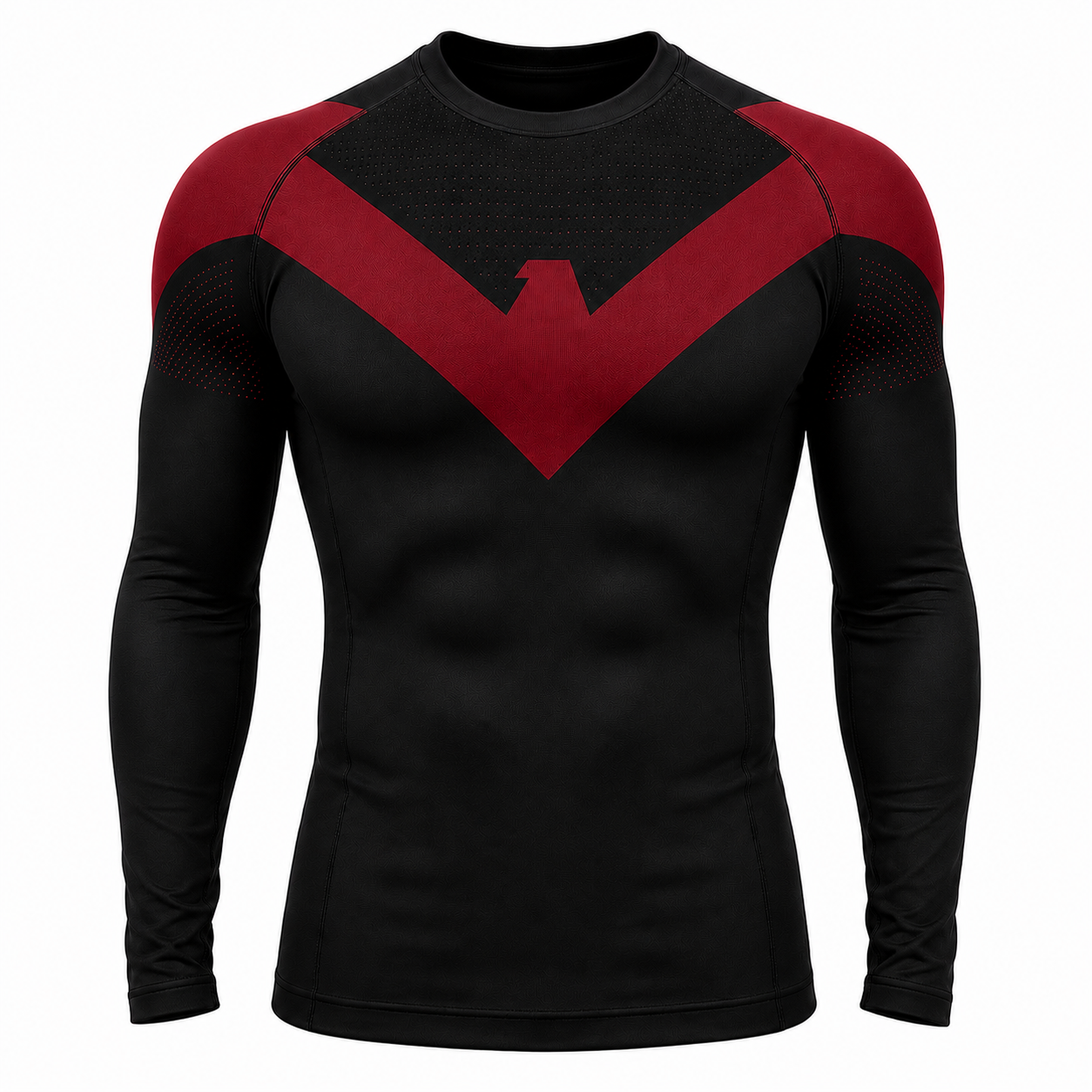Nightwing Compression Shirt Long Sleeve Red