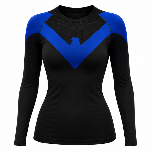 Womens Nightwing Compression Shirt Long Sleeve