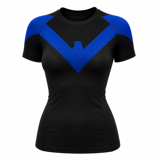 Womens Nightwing Compression Shirt Short Sleeve